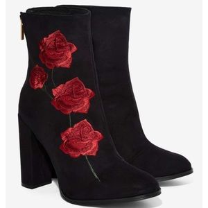Intentionally Black Rose Boots
